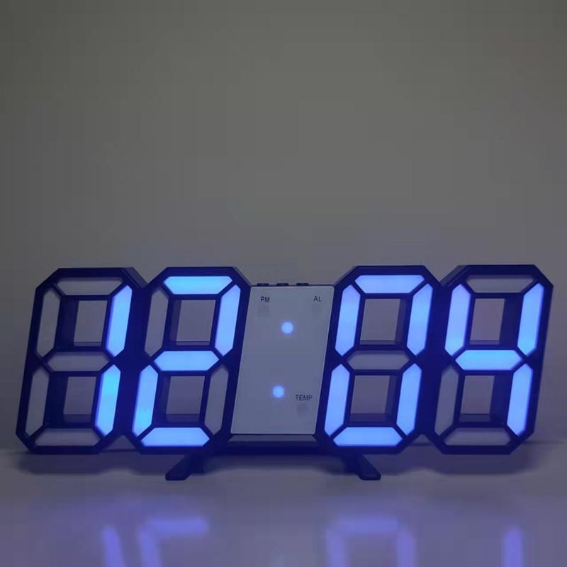 Modern Fashion Large Led Digital Wall Clock 8 Inches 3d Led Desk Clock Alarm Clock Honm Decor Kitchen Living Room Study