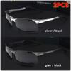 Ultra Light Aluminum Magnesium Sport Sunglasses Men UV400 Gold Rectangle Driving Sun Glasses Outdoor