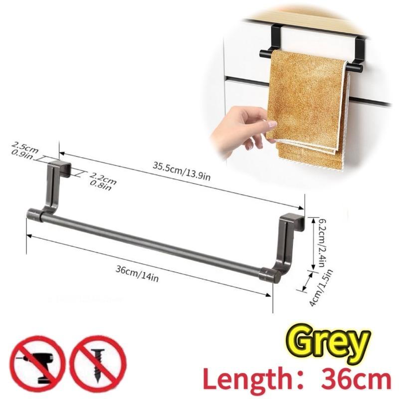 1/2pcs Stainless Steel Towel Bar Cabinet Door Towel Hanging Bar Stainless Steel Bathroom Kitchen Cabinet Door Towel Wipe Rack