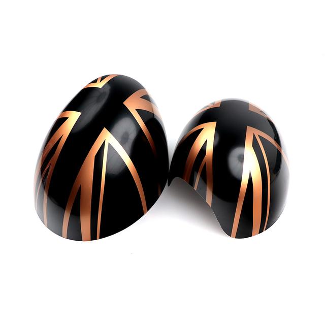 For Mini Cooper One S JCW F54 F55 F56 F57 F60 Before July  The Black Flag Car Outside Rear View Mirror Covers Stickers