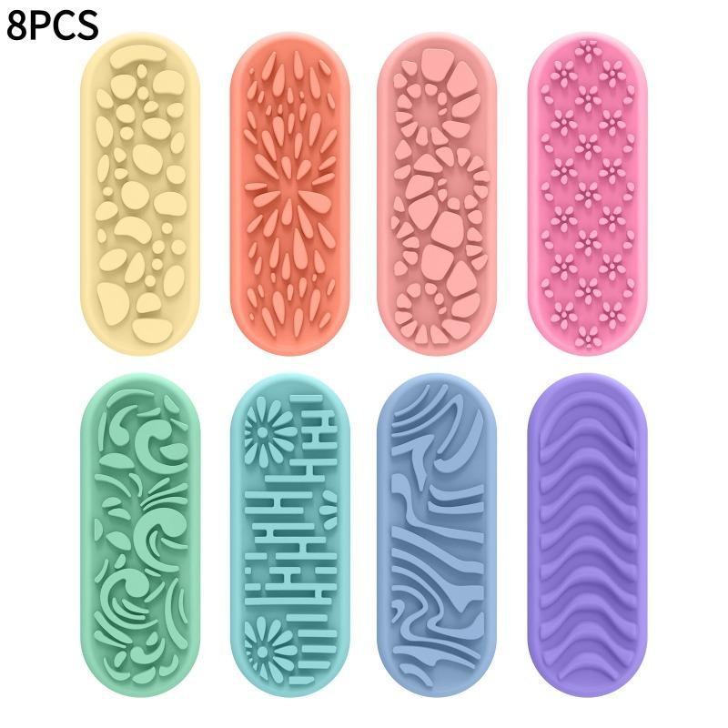 8 шт. Игрушки-антистресс детский сенсорный камень, детская игрушка для снятия стресса мягкая силиконовая текстура камень для беспокойства