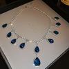 "High-End Luxury Drop Necklace and Earrings Set - European and American Niche Versatile Jewelry"
