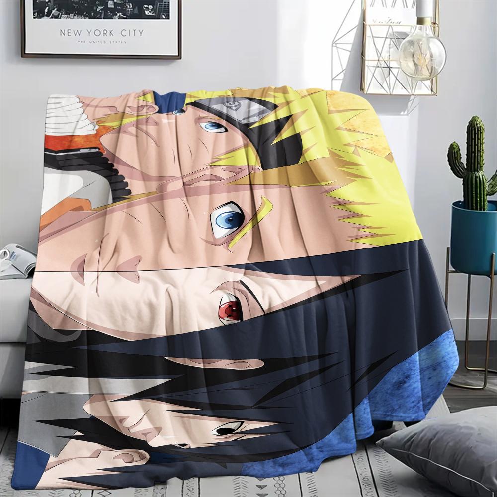 Anime Naruto pattern Flannel Blanket, High quality Comfortable for All Seasons, Home Decor, Warmth and Comfort, Perfect for Gifts.