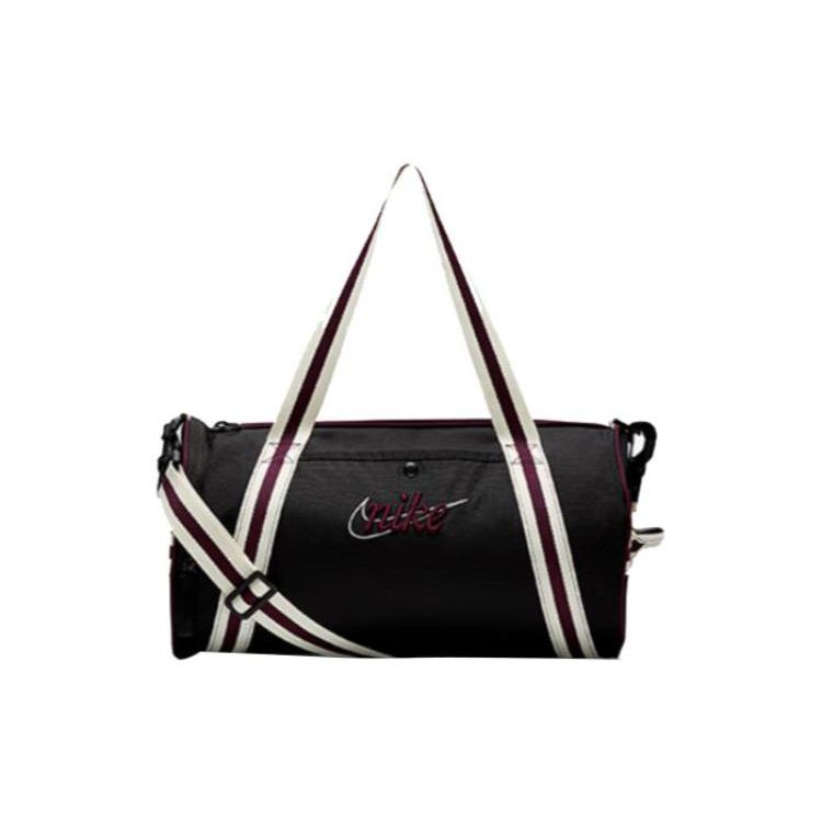 

Nike Heritage Adjustable Shoulder Strap Zipper Fitness Bag Unisex Bags Black Red dr6261-011 Black & Red