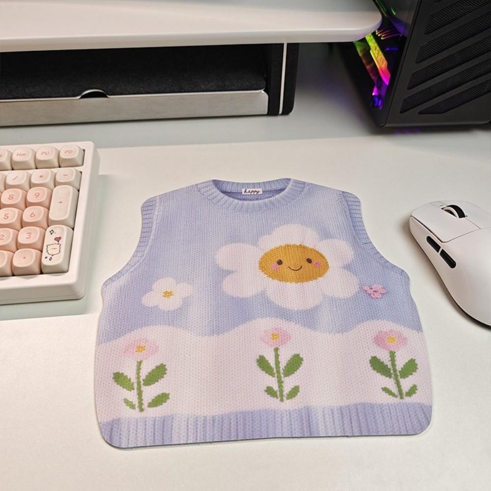 Thickened Simulated Printing Mouse Pad Anti-slip Keyboard Mice Mat Cartoon Mouse Pad  Office Use B