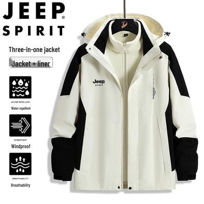 JEEP SPIRIT Men's Detachable 3-in-1 Winter Outdoor Jacket