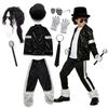 Chlapecký Cosplay Kostým Michael Jackson Sequin Zpěvák Pódium Děti Halloween Karneval Party Tanec Oblečení