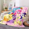 1pc Little Pony Adventure Flannel Blanket,Ultra Soft Warm Plush Throw for Home Bedroom Bed Sofa Cover Camping Picnic gift Y72438