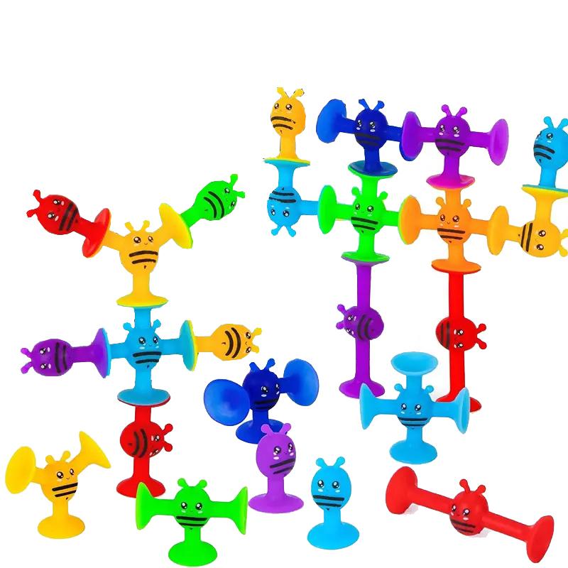 Interesting Toys Unisex Kids Bees Suction Cup Toy, Soft Building Blocks Pop Sucker,Small Throw Darts Set,Parent-Child Interactive Game, Gift For Kids