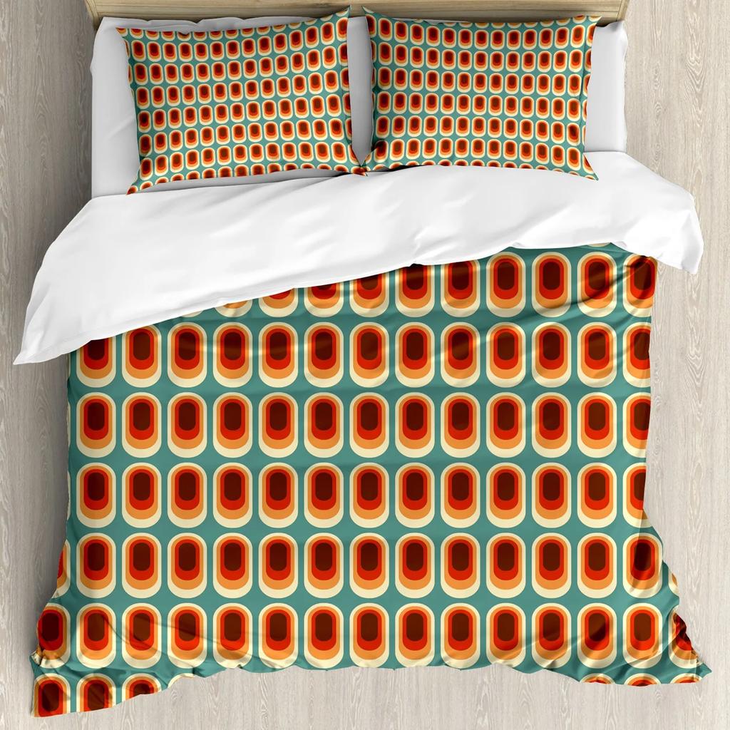 Retro Duvet Cover Set Disco Night Bedding Set for Boys Girls Cassette Tape Party Comforter Cover Soft Polyester Quilt Cover