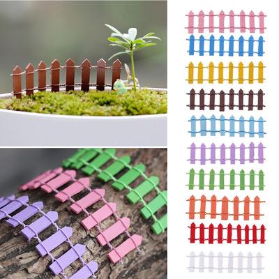 Miniature Realistic Shape Fairy Garden Ornaments Wood Fence Mini Craft Terrarium Doll House