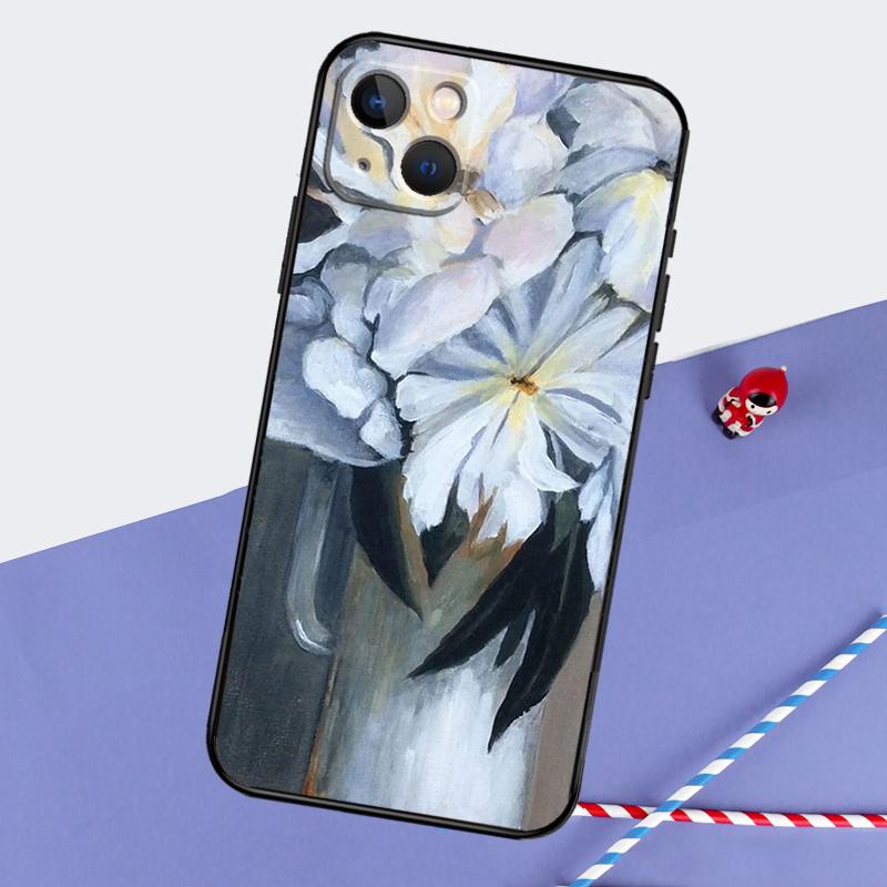 3D Flower Relief Phone Case For iPhone 16 Pro Max 11 13 14 15 Pro Max 12 Mini XR 16 15 Plus 16e Back Cover