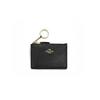 Schmaler Ausweisetui Unifarbener Leder-Kartenhalter Mini-Kartenhalter für Damen Schwarz 57841-LIBLK