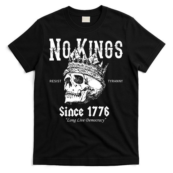 

No Kings Since 1776 Skull Resist Long Live Democracy T-Shirt Unisex M