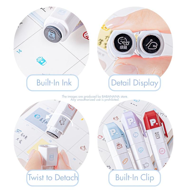 1pc, Multi-Image Stamp Pen - Cute Planner Stamp Set for Journaling, Memory Keeping and K-Pop Fans