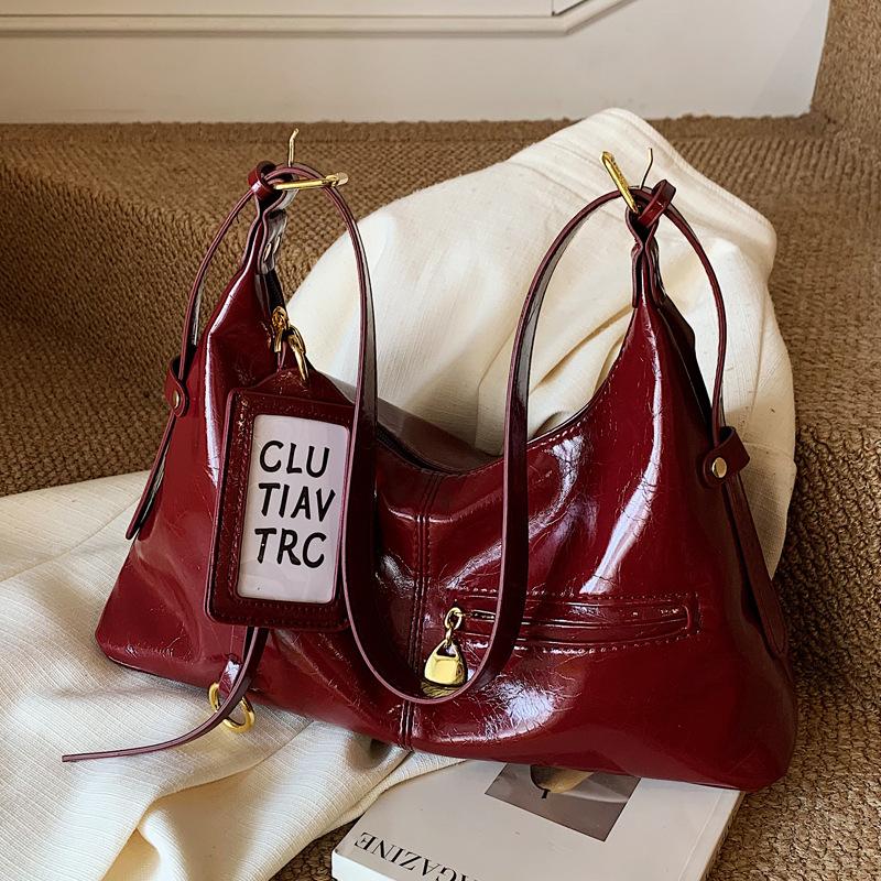 Retro Niche Underarm Bag Women's 2025 New Trendy Korean Tote Bag Simple Large-capacity Messenger Bag Commuter Bag