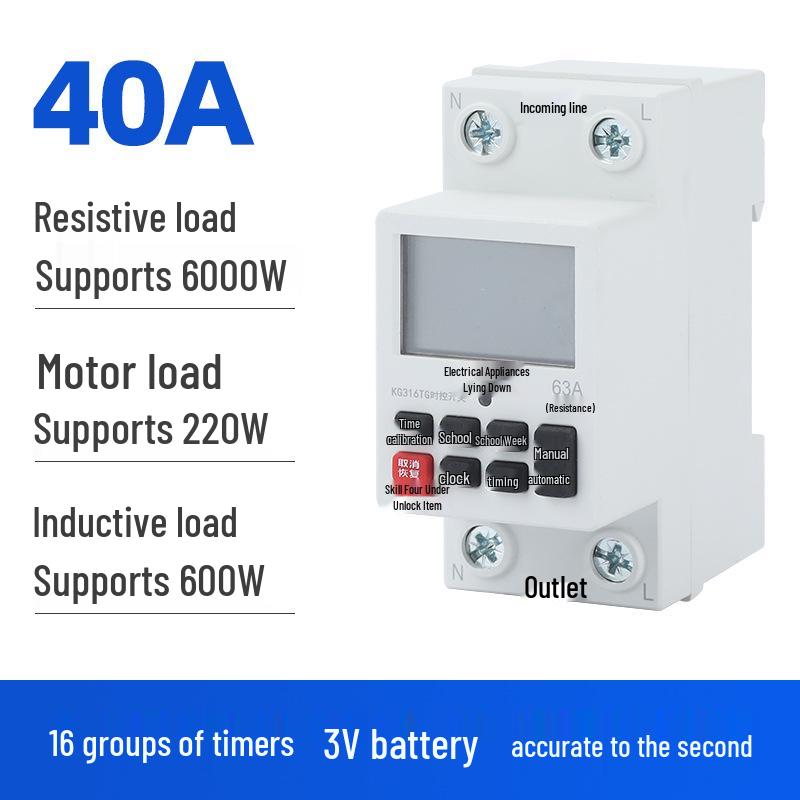 

220V Microcomputer Time Switch 63AKG316TG Timer for Street Light Control