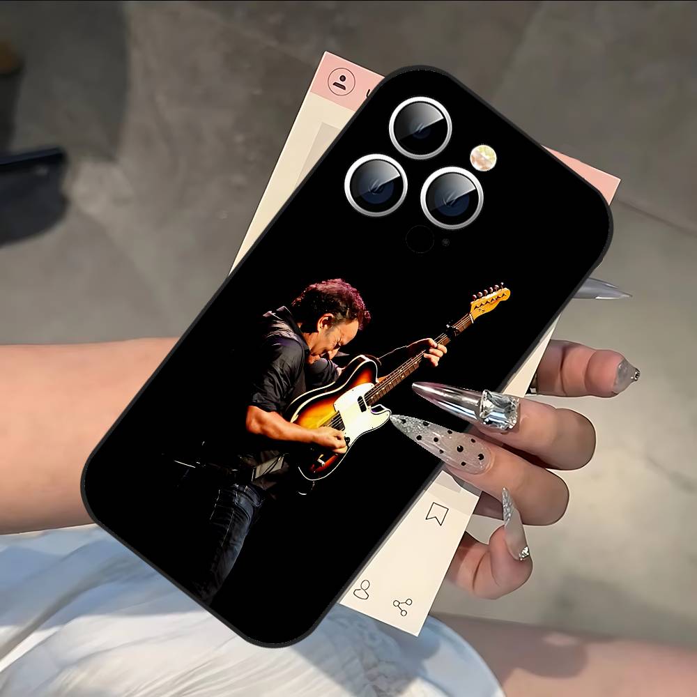 Guitarist R-Bruce Springsteen Phone Case Black Phone Case That Fits For IPhone 17,16,15,11,13,14 Pro Max,Plus,X,Xr,Xs Max,13Mini