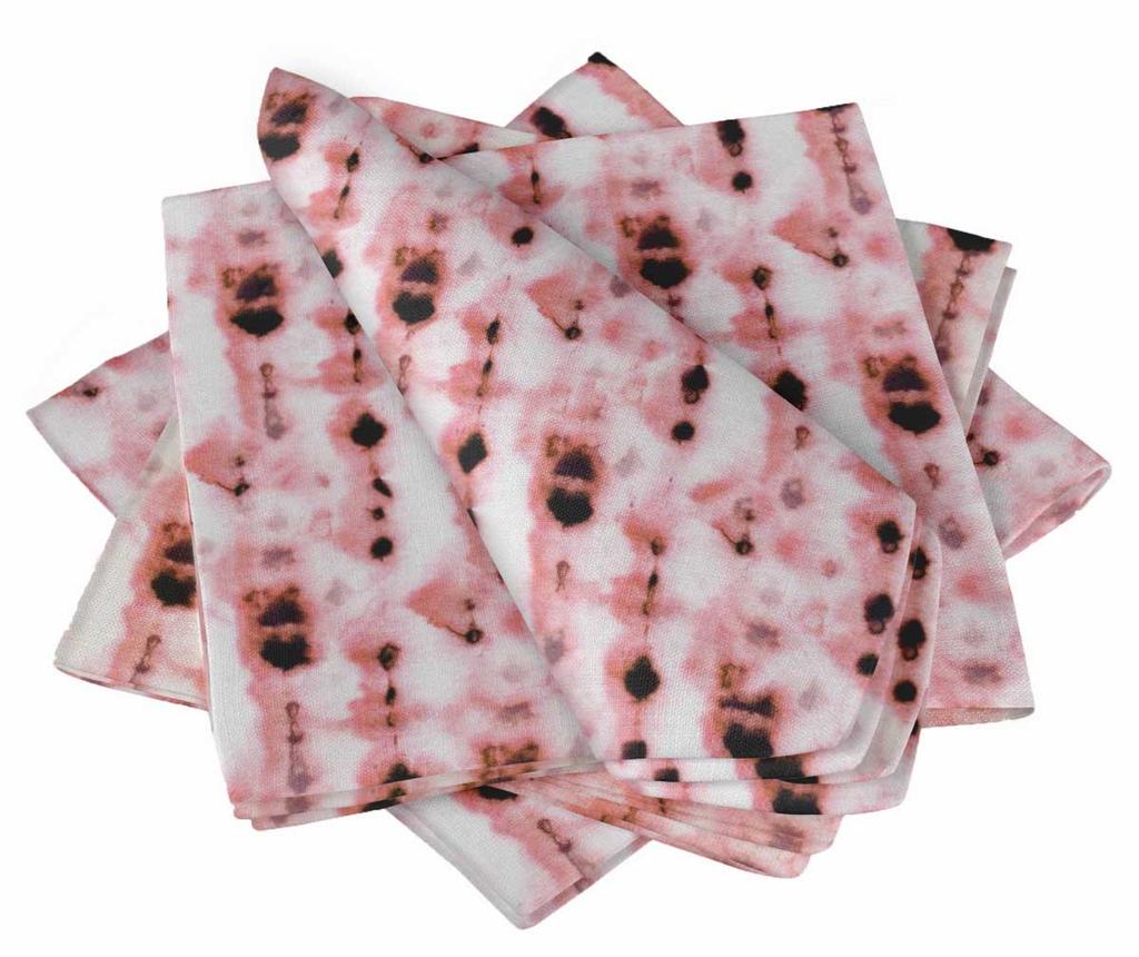 "S4Sassy Pink Ombre Tie-Dye Holiday Parties Cloth Table Linen Re-Usable Dinner Napkins Set 22 x 22""(Pack of