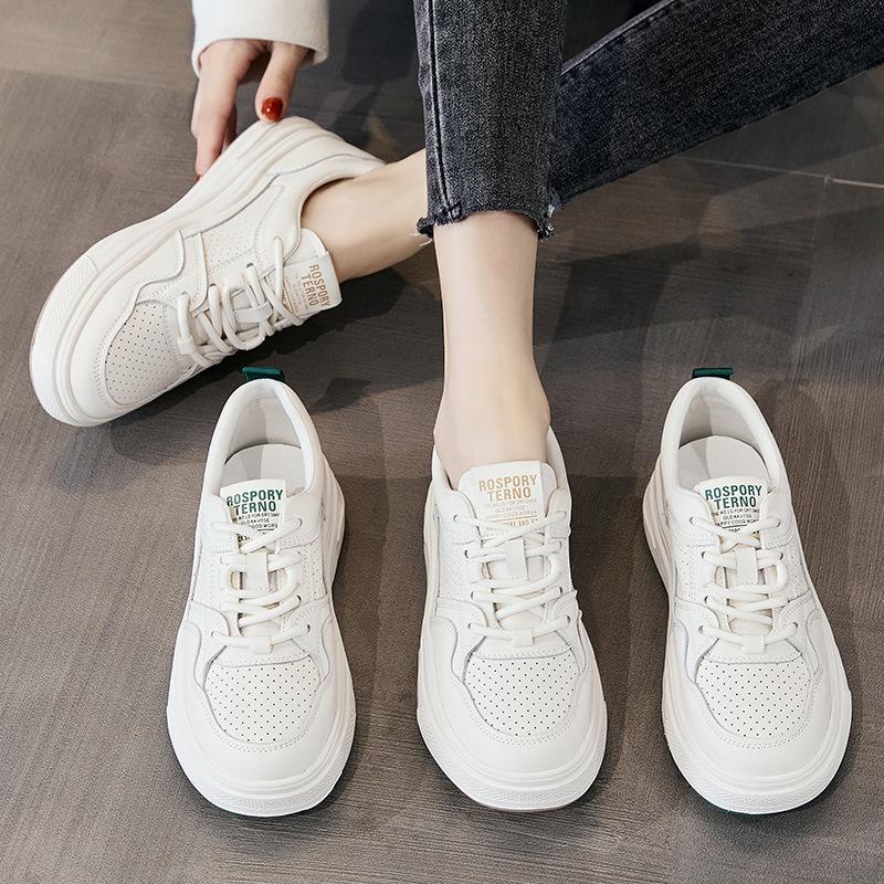 Leder kleine weiße Schuhe Damenschuhe Fahren weiche Sohle Koreanische Version von Sport und Freizeit vielseitig Leder Tide Marke flache Grundplatte Schuhe