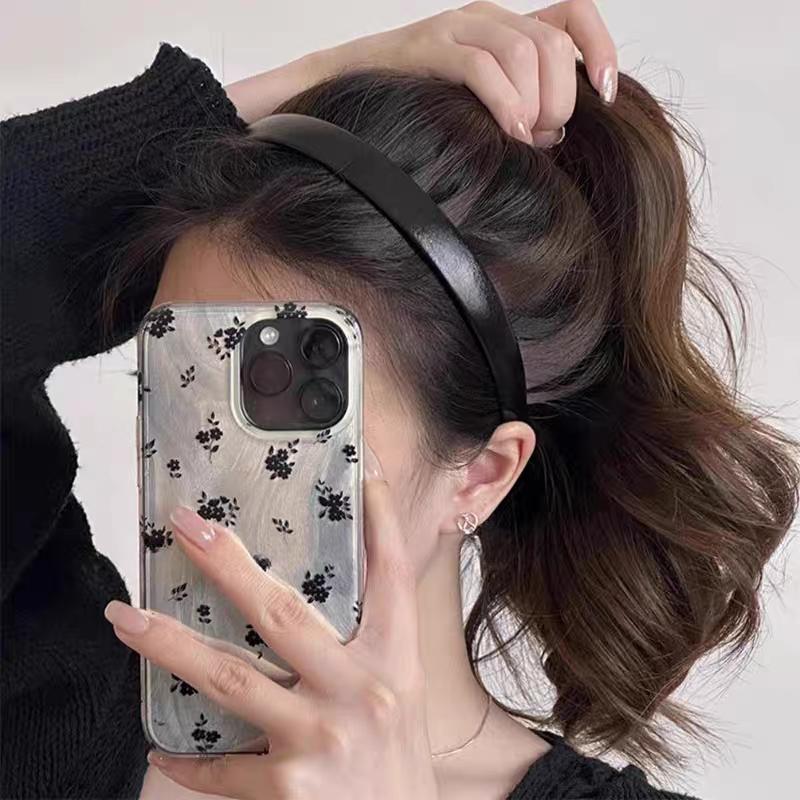 

Новая Европа и Америка Элегантная Золотая Серебристая Кожа ПУ Повязка на Голову для Женщин Девушек Резинки для Волос Аксессуары для Волос