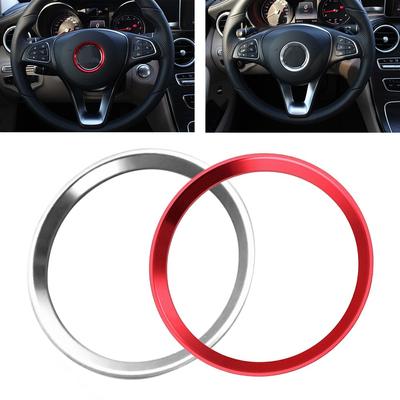 Car Steering Wheel Center Decor Ring Logo Trim for  B*z C E CLA GLA GLC