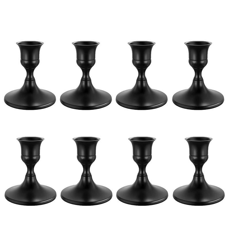 Vintage And Elegant Aluminum Tabletop Candlesticks Suitable For Valentine'S Day And Wedding Decorations