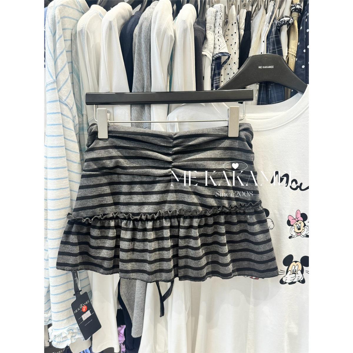 2025 Autumn High-Waisted Pleated Skirt - Anti-Exposure, Korean Style, Versatile, Elastic Waist, Slimming Medium