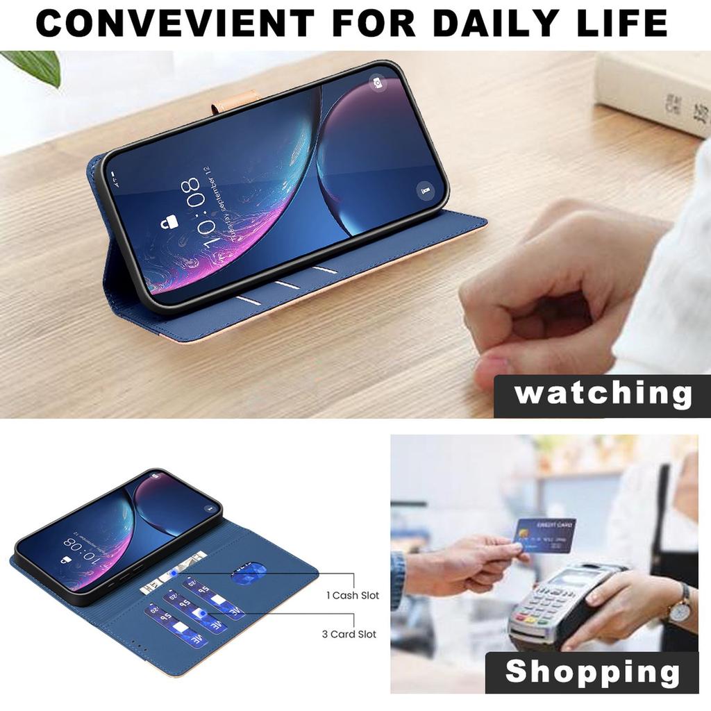 Business Lederhülle für Motorola Moto G05 G15 G75 G55 G35 G85 G04 G24 G34 G84 G14 G54 G13 G23 G53G73 Flip-Wallet-Halter-Cover