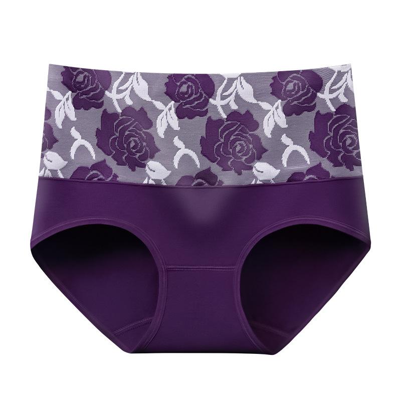 Large Size Women Spring and Autumn High Waist Belly Lift Hip Briefs