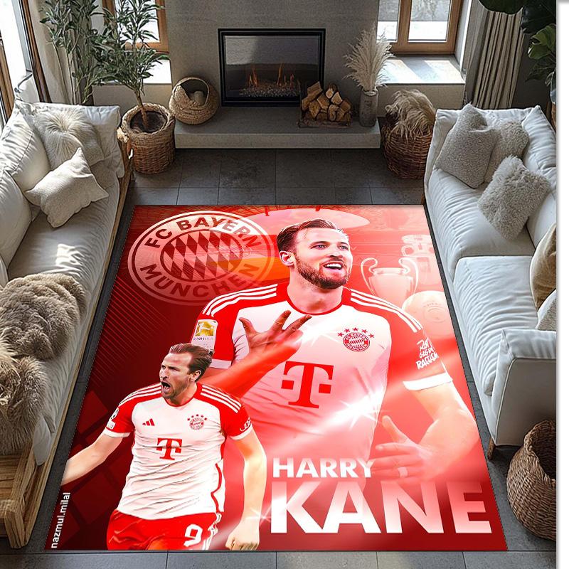 Harry Kane Printed Flannel Area Rug Non Slip Soft Polyester Floor Carpet Indoor Decor Mat for Bedroom Living Room Sofa