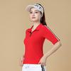 Summer POLO Collar Short Sleeved T-shirt for Women, Summer Women, Breathable Sports Outdoor T-shirt