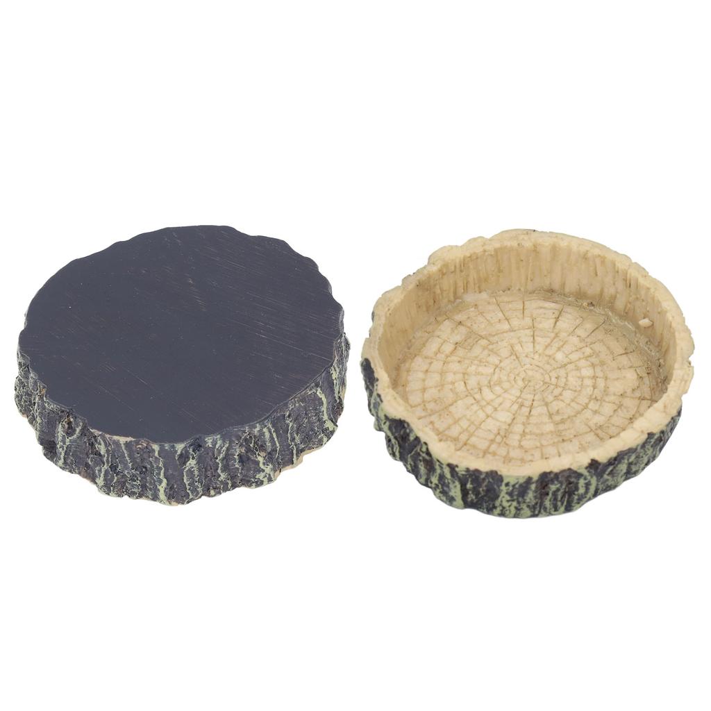 2Pcs Reptile Water Dish Lizard Food Bowl Feeding Tool for Small Pets Tortoise Gecko Spider