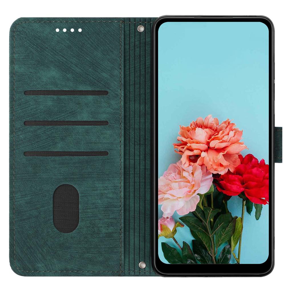 For Xiaomi Redmi K70E 5G/Poco X6 Pro 5G Phone Case Wallet PU Leather Flip Line Imprinted Cover