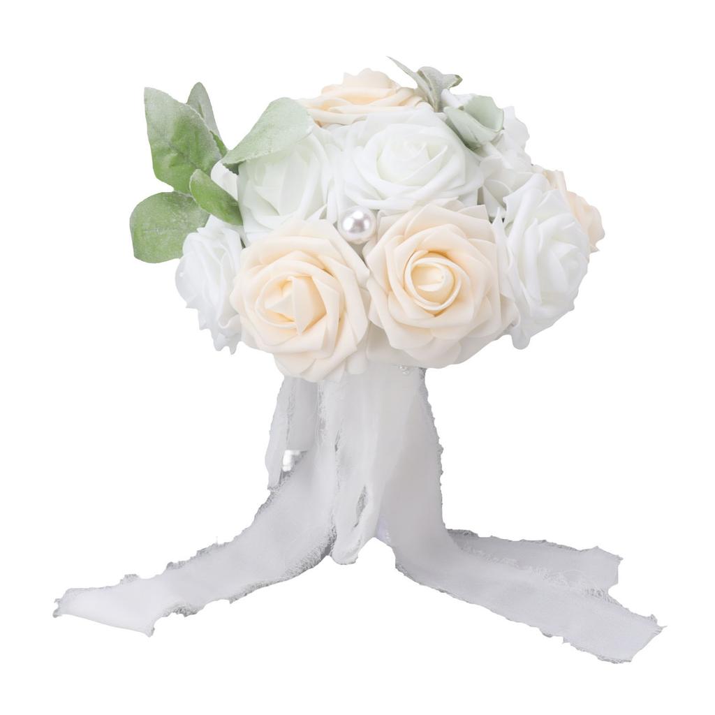 Wedding Bouquet Vivid Color Holding Flowers Romantic Handmade Elegant Holding Flowers For Parties Offices Shops Gardens