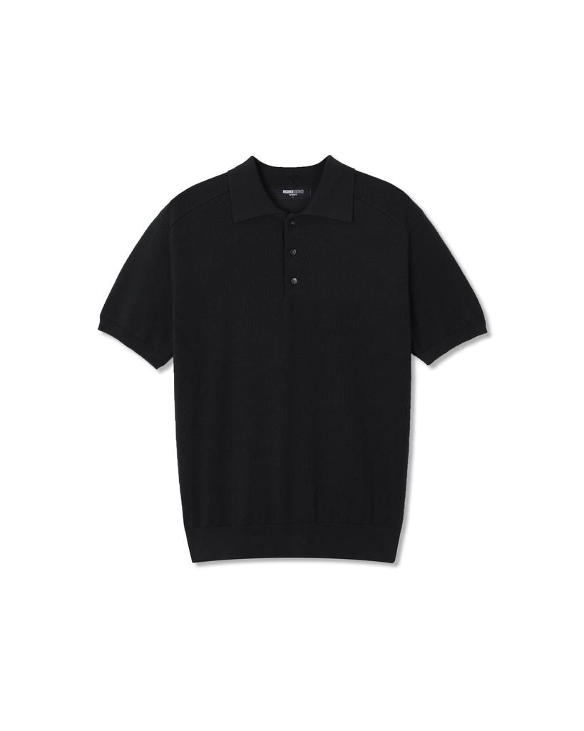 Michikoleondeonseupocheu Shoulder Line Muscle Fit Collar Knit Black
