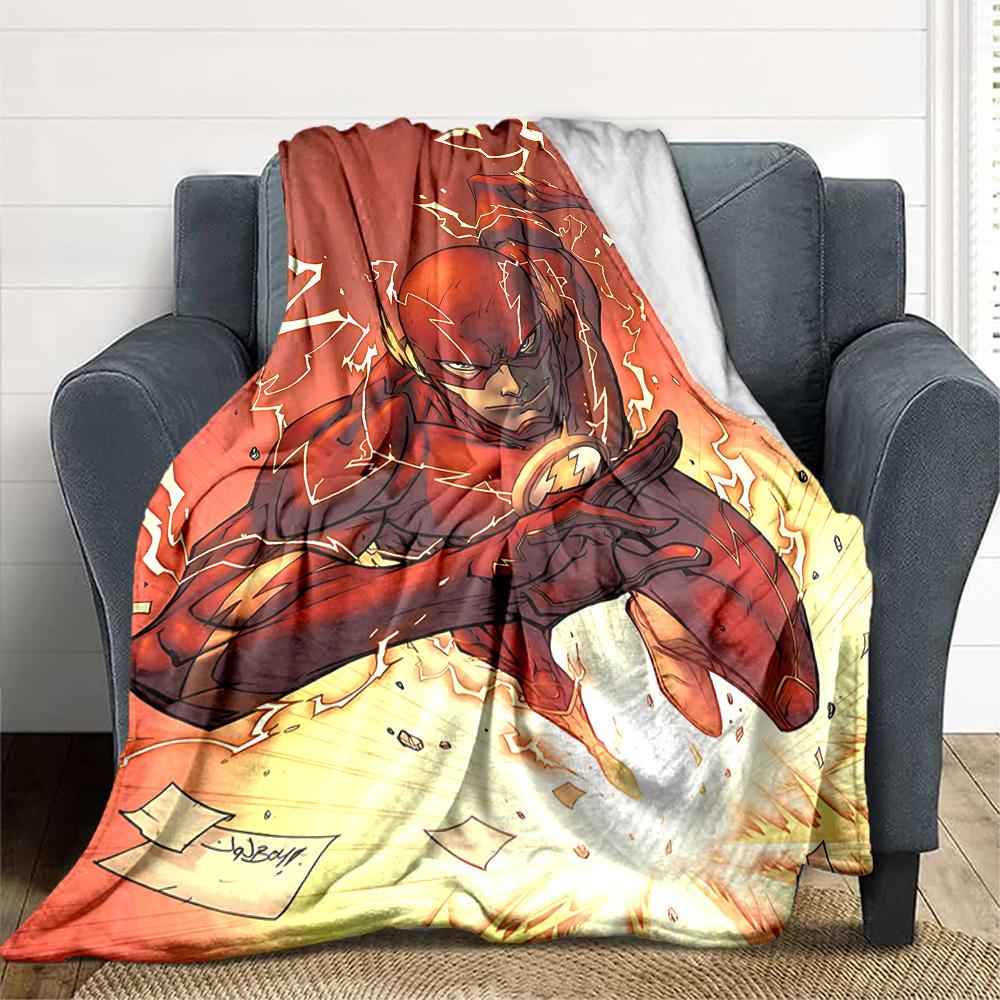 

1pc Flash, Speed Force Blanket Polyester Fiber, All Season Comfort for Sofa, Bed, Office, Car, Camping Ideal Home Decor & Gift, Office Comfort 80x120cm