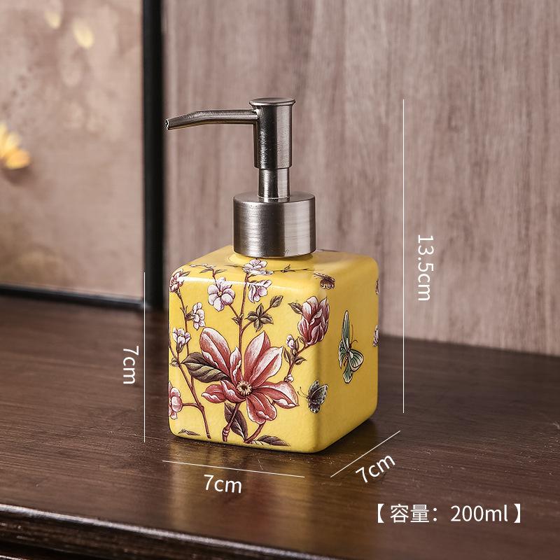 Nordic ceramic hand sanitizer bottle Hotel lotion shampoo bath separate bottle Simple toilet press bottle Bathroom accessories