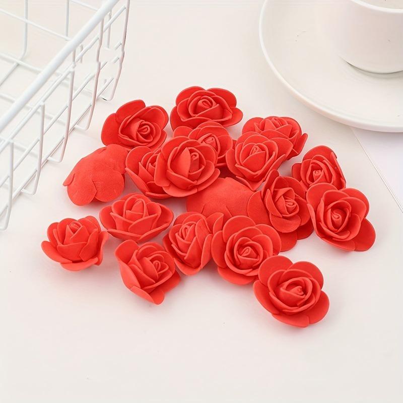 3.5CM Foam Rose Flower Heads for DIY Crafts and Wreath Decoration