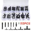113pcs Car Hose Connector Assortment Reducer Set Plastic Straight T Piece Connectors For Cooling Systems Fuel Systems Mass Air Flow 3