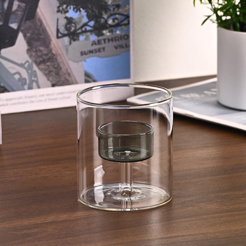 Windproof Glass Candle Holder: Aromatherapy & Decorative Accent for Candlelight Dinner