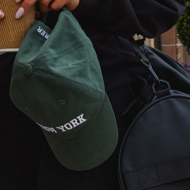 ERER Embroidered New York Artwork Baseball Cap Green