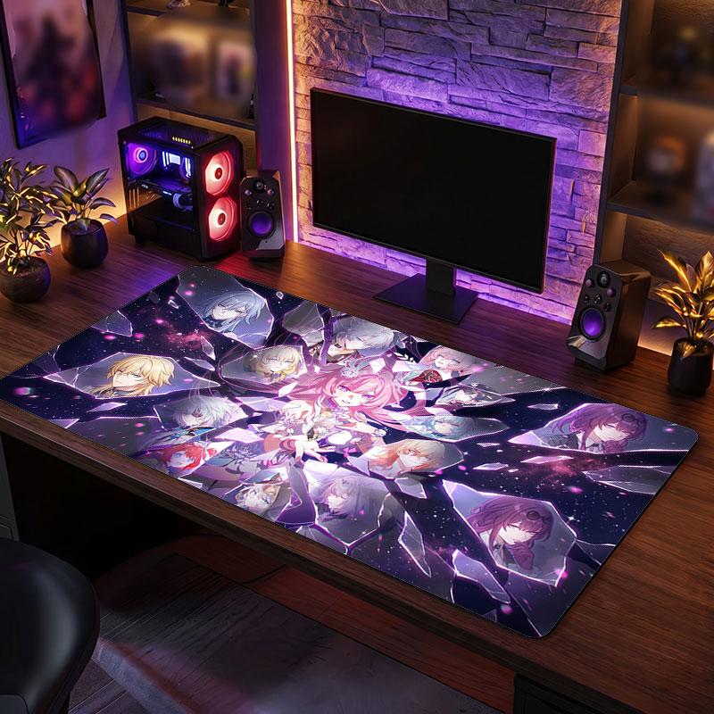 Big Mouse PadHonkai Star Rail Extended Soft Desk Mat Gaming Office Computer Table Decor Mat