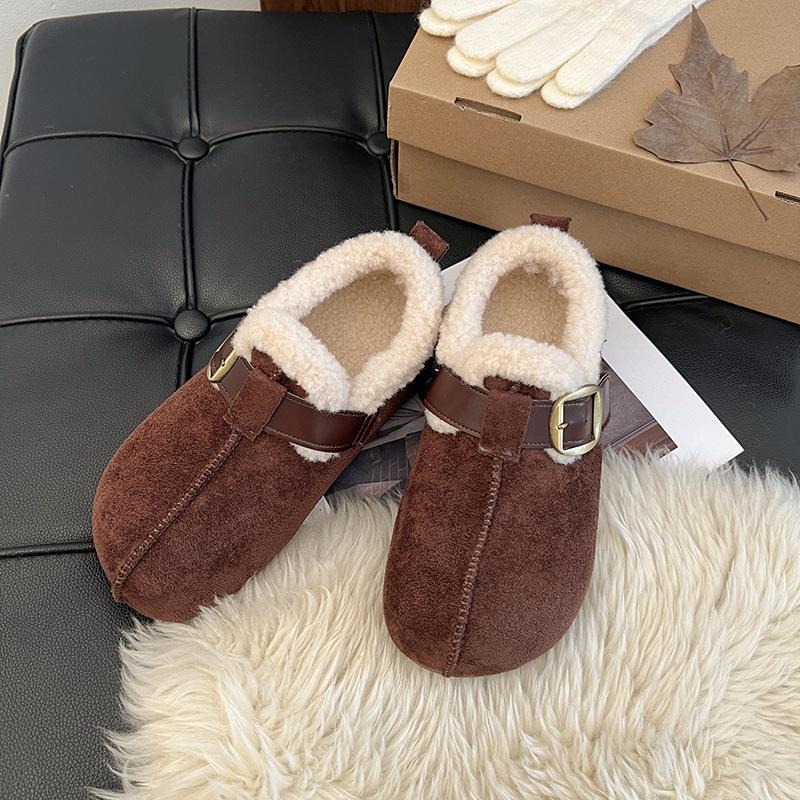 

Women s Lightweight Chunky-Soled Winter Insulated Snow Boots with Fleece Lining, Slip-Resistant and Durable Casual Sporty Fuzzy Cotton Boots 35