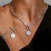 Stainless Steel Jewelry Set Hanging Coin Multi-Layer Chain Design Bracelet Necklace Ladies Jewelry Set For Women Jewelry Gifts