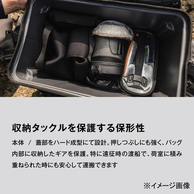 SHIMANO Rockshore Tough Tackle Black BA-201X Bag, 36L,