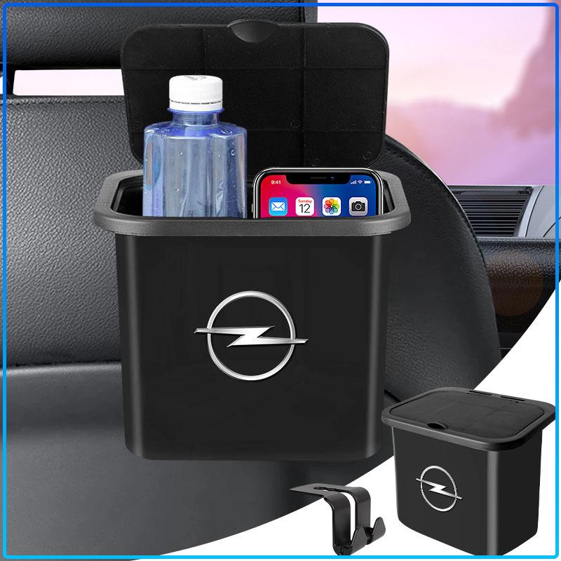 Car Trash Can Portable Hanging Vehicle Garbage Case Stickers For Opel Astra H G J Insignia Mokka Zafira Corsa Vectra B C D