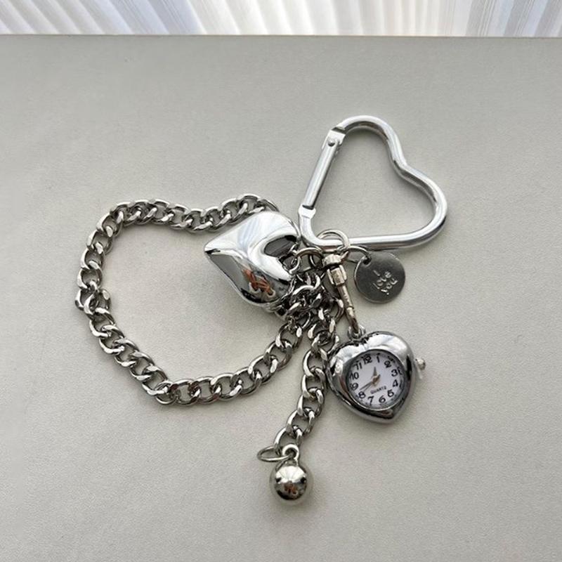 2025 HUA HUA Original Heart Watch Clock Pendant Keychain Niche Design Keyring Bag Pendant Charms Backpack Decoration HUA HUA