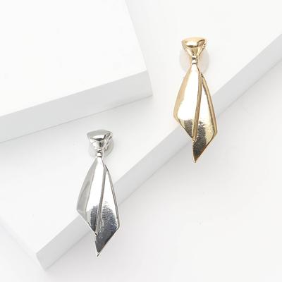 High-End Fashion Exquisite Alloy Tie Styling Brooch Temperament Simple Women'S Suit Coat Corsage Jewelry Pin