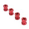 4PCS RC Wheel Hex Spacers 12mm Dia 15mm Length Hex Hub Extenssion with Metal Locking Lug Nut and Lock Pins for RC Cars